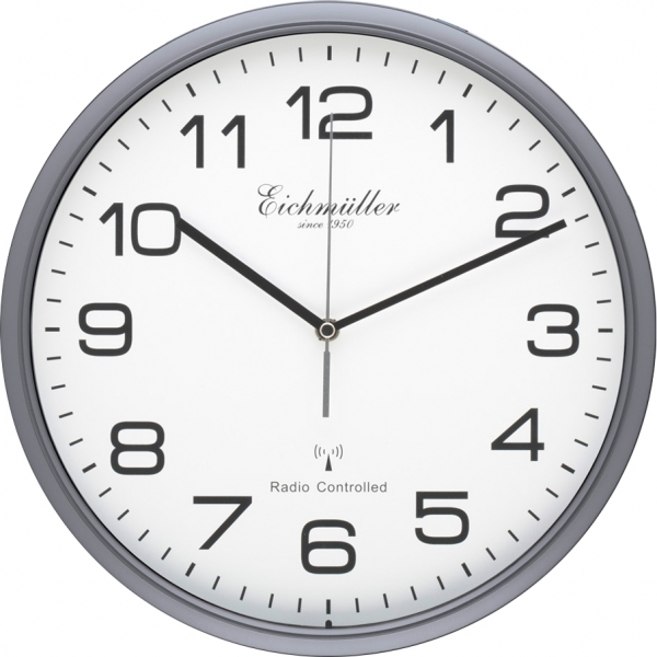 Funk-Wanduhr Farbe grau